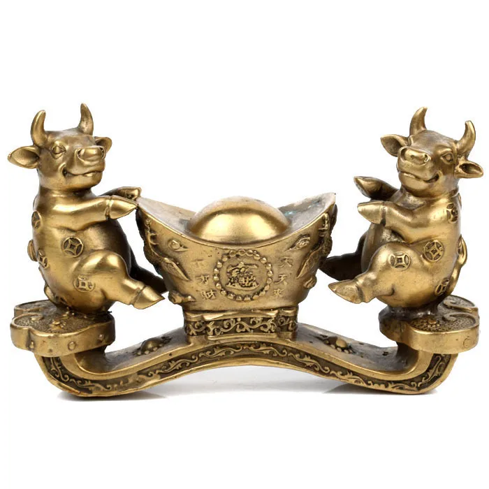

Bronze fortune ingot cattle lucky kampar lucky cattle decoration
