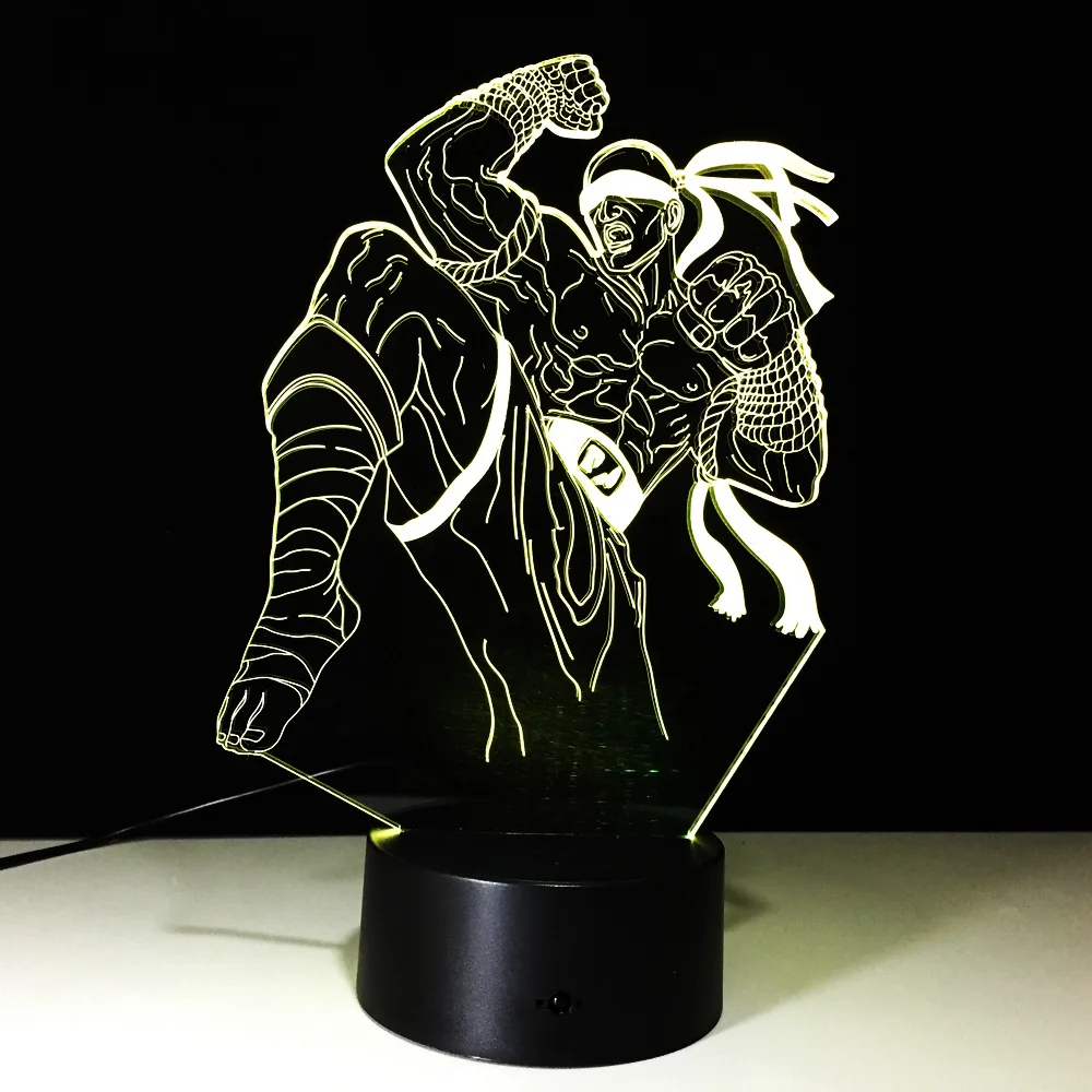 N534 Samurai Action figure Model Style LED lamp 7 Color Changing