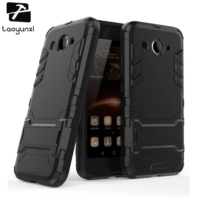 

TAOYUNXI Armor Hybrid Case For Huawei Y3 2017 Cases Silicone Kickstand Cover For Huawei CRO-U00 Covers Skin Y5 lite 2017 Fundas