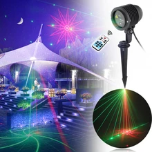 Big Casing Outdoor Waterproof RG Laser Light Christmas Lights Projector Garden Lawn Landscape Decorative Lighting 8 Patterns