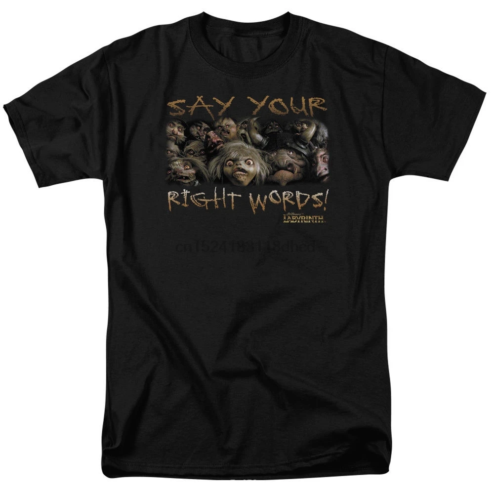 

Labyrinth Movie Say Your Right Words Licensed Adult T Shirt All Sizes
