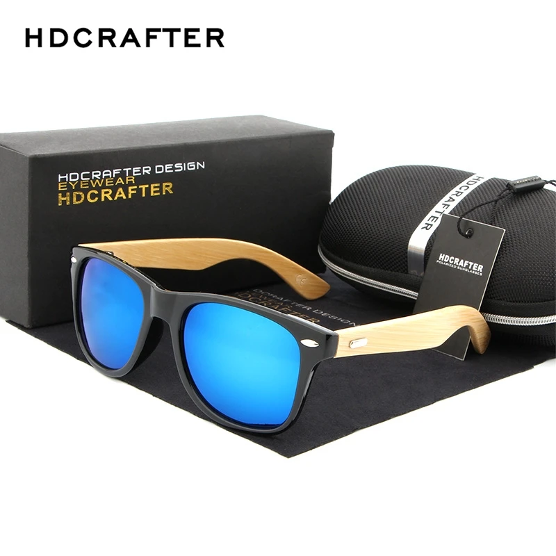 HDCRAFTER ретро мужские солнцезащитные очки деревянные бамбуковые для женщин