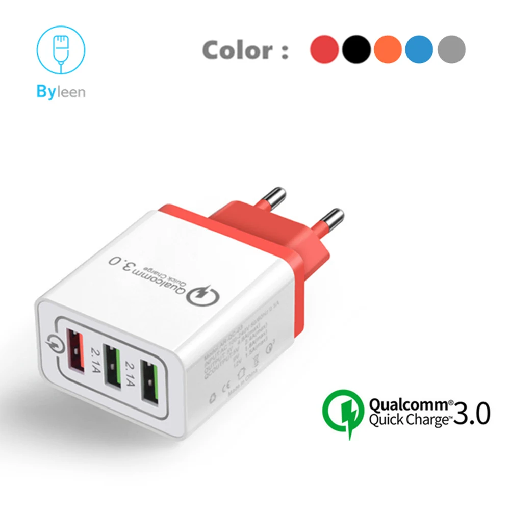 

Quick Charge 3.0 USB Charger QC3.0 Fast Charging Multi Charger Adapter for Samsung S10 S9 Xiaomi Mi 9 8 se 6x Redmi Note 7 6 Pro