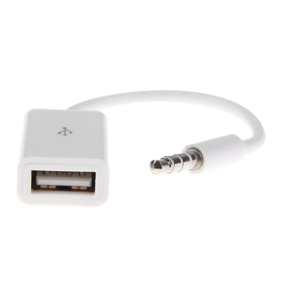 Автомобильный 3,5 мм AUX Мужской к USB Женский конвертер кабель адаптер Автомобильный MP3 линия передачи данных