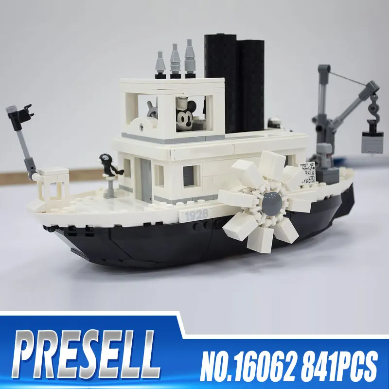 

Lepin 16062 Movie Series The Legoing 21317 Ideas Steamboat Willie Set Building Blocks Bricks New Funny Kids Christmas Gifts Toys