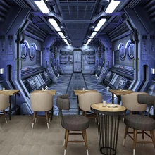 3D обои современный творческое пространство Capsule фото настенные фрески Ресторан Бар КТВ фон покрытия стен Водонепроницаемый стены тканью