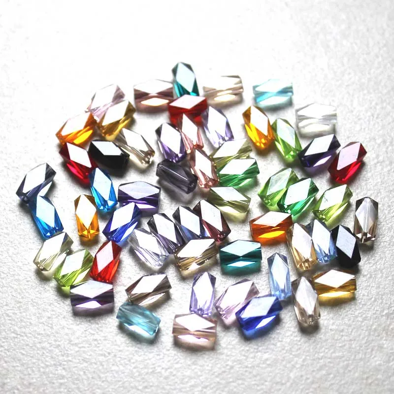StreBelle AAA11 8x4MM Crystal Beads Faceted Rectangle fancy Glass Beads