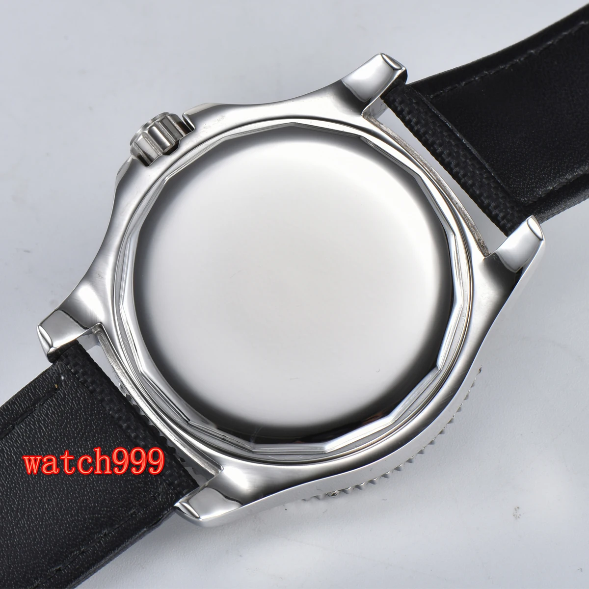 44 мм черный циферблат керамический ободок светящаяся Дата автоматическое движение Мужские часы кожаный ремень водонепроницаемые механические часы