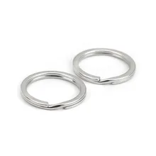 Doreen Box Lovely 20 шт Серебряный тон Сплит Кольца Брелоки 25x1,7 мм фурнитура(B03294