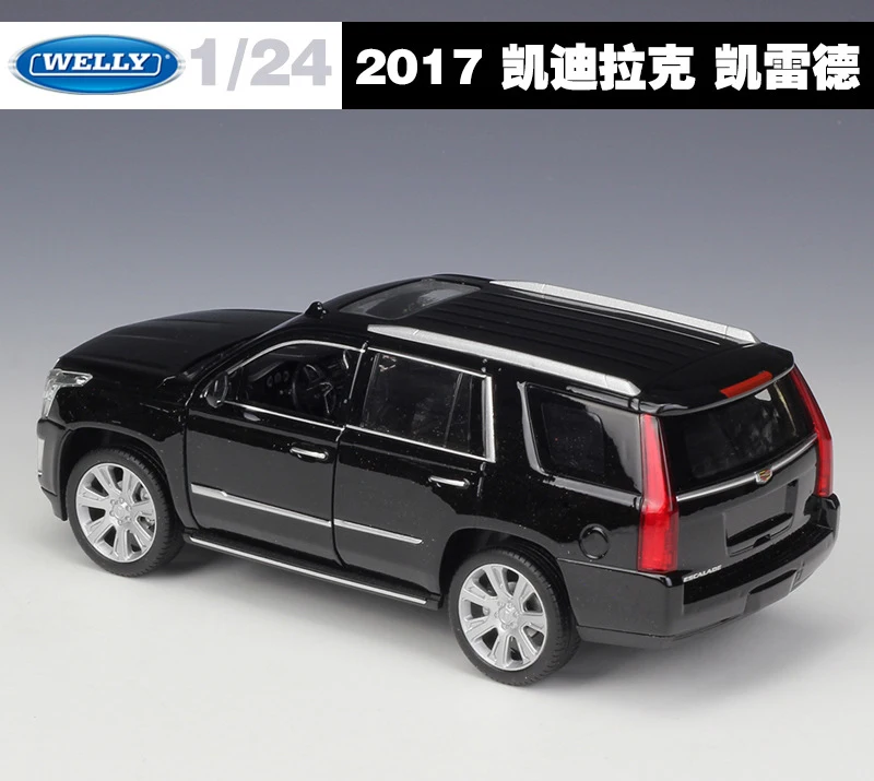 1:24 WELLY симулятор из сплава 2017 Cadillac Escalade литая модель автомобиля внедорожник