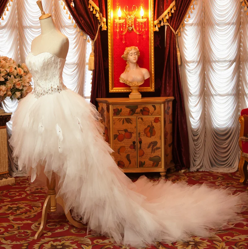 Aliexpress.com : Buy Quality Feather Wedding Dress Front Short Back Aliexpress.com : Buy Quality Feather Wedding Dress Front Short Back