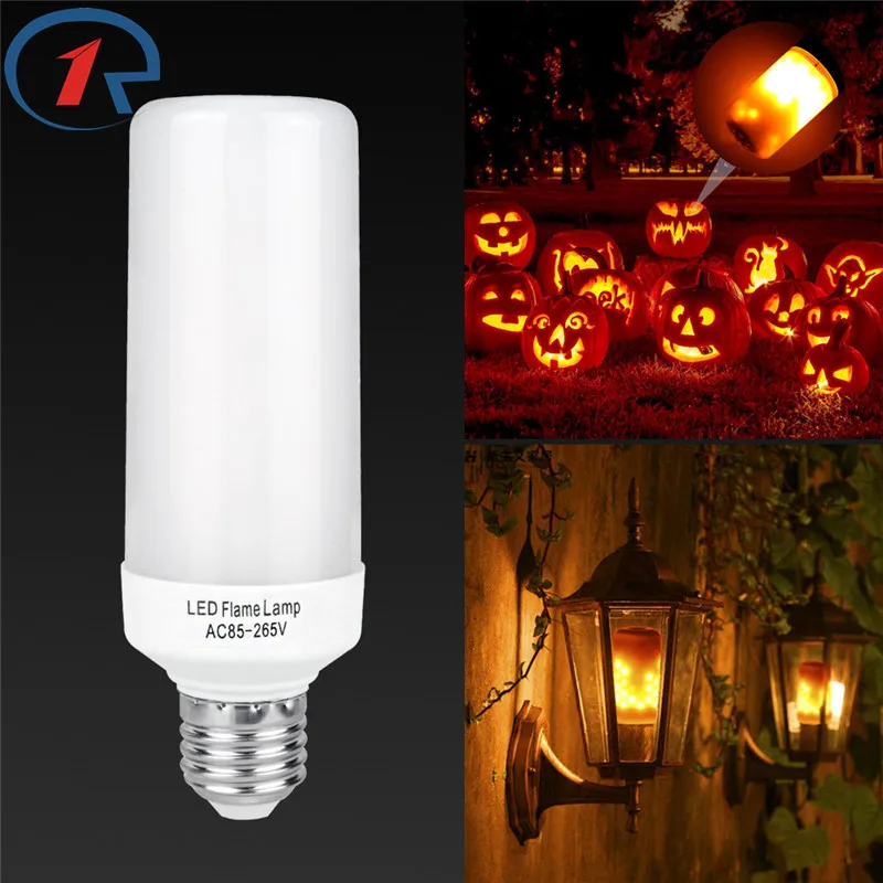 Us 11 59 Zjright E27 5w Led Flame Effect Light Bulb Living Room Bedroom Restaurants Streets Landscape Garden Christmas Decor Candle Lamps In Led