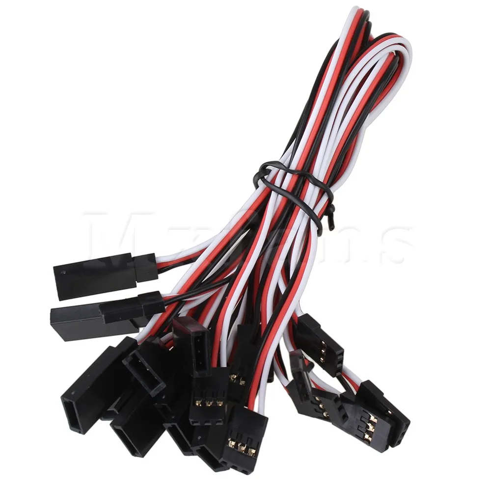 

Mxfans 10x Male to Female 3 Pin Mxfans Servo Extension Cable Wire 20cm Length for RC Models