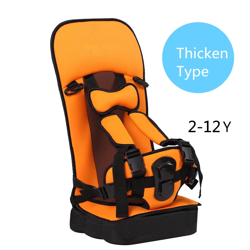 От 2 до 12 лет утолщенное детское безопасное сиденье удобные мягкие стулья Сидящая Подушка для детей Детские Безопасные коврики с ремнем защитные накладки - Цвет: Yellow Thicken 2-12Y
