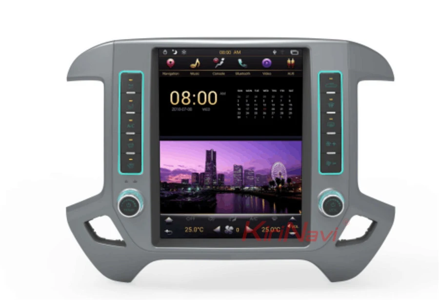 KiriNavi 12,1 ''Android 8,1 Автомагнитола для CHEVROLET Silverado автомобильный Dvd Gps Android мультимедийный видео плеер навигация