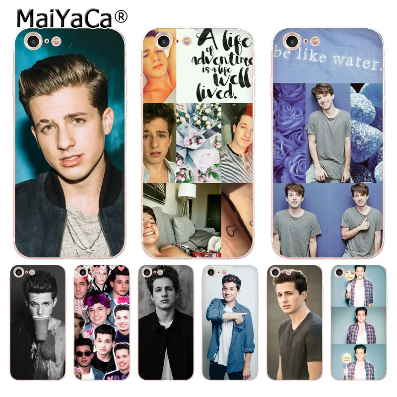 Мягкий чехол из ТПУ MaiYaCa charlie puth для iPhone 6S 6plus 7 7plus 8 8Plus X 5 5S|Бамперы| |