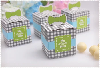 

Free shipping 2015 New "My Little Man" Wedding Candy Box Gift Packaging Chocolate Box Favors