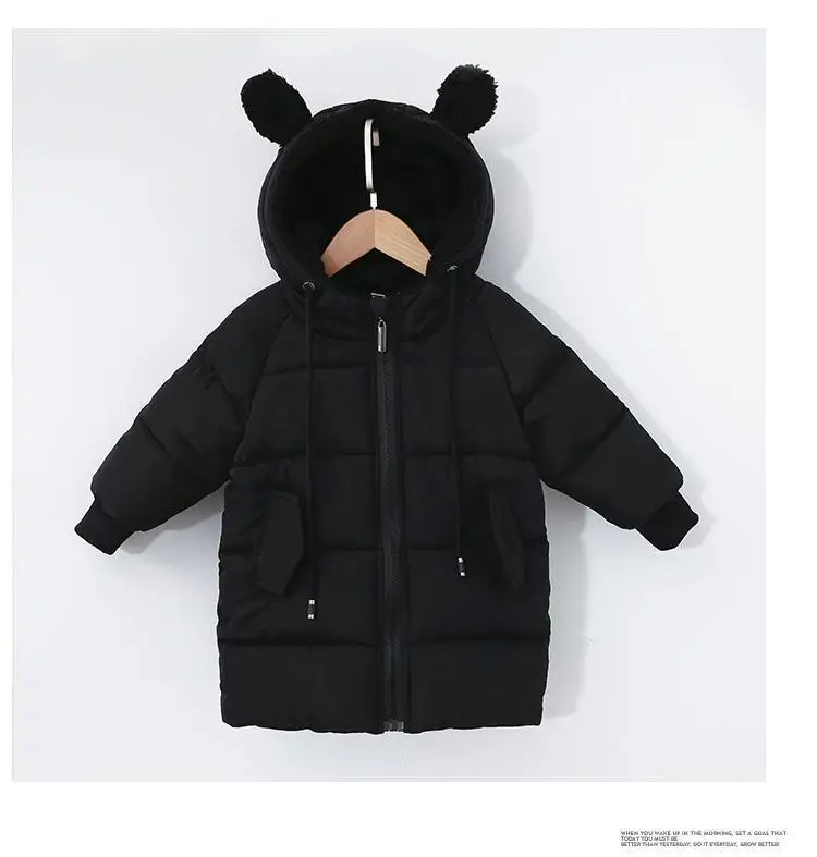 Kids Coats with Fur Parkas Hooded Children Winter Jackets for Boy Warm Thick Down Cotton Clothes Enfant Outerwear Baby Overcoat