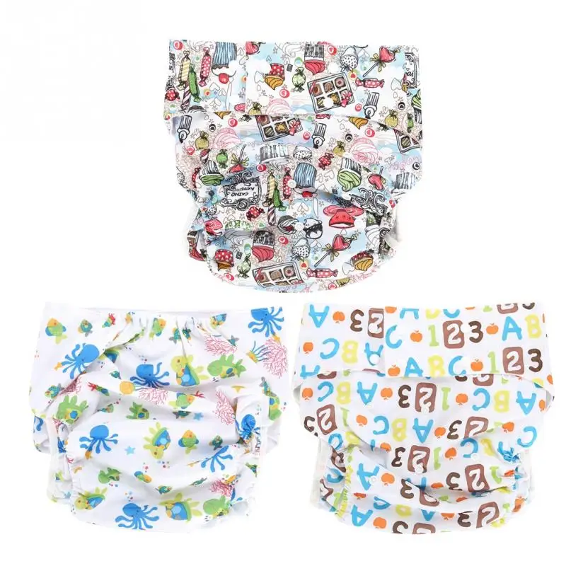 

Reusable Adult Cloth Diaper Nappy Washable Breathable Pants Adjustable Pocket Incontinence Adult Old Cute Diaper Pants Underwear