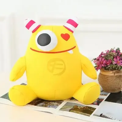 

cute yellow monster doll about 30cm nano particle doll toy, birthday gift x059