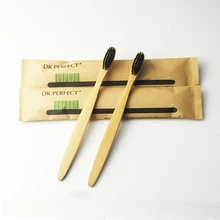 2 шт. черная Бамбуковая зубная щетка деревянная зубная щетка новинка бамбуковая мягкая щетина Capitellum бамбуковое волокно деревянная ручка