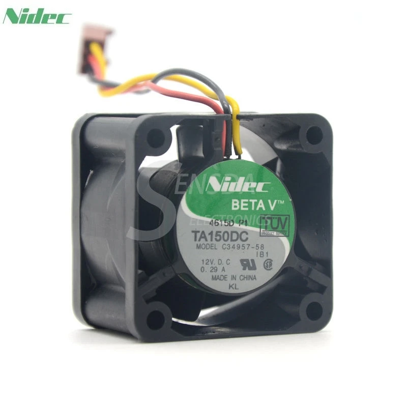 

Nidec TA150DC C34957-58 12V 0.29A 4028 40mm 4cm server for Cisco switch fan