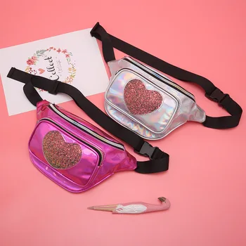 

5 Colors New Holographic Waist Bag For Women Pink Silver Laser Fanny Pack Belt Bag Bum Bag Laser Waist Pack for Women