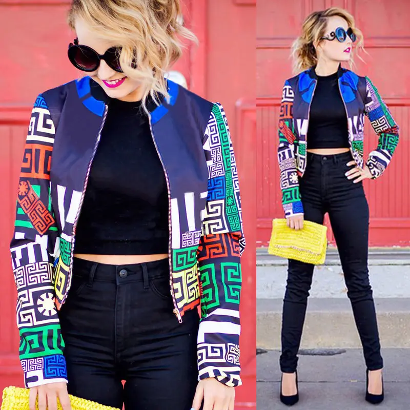 

Fashion Women Lady Clothing Tops Floral Casual Coat Jacket Suit Parka Outwear Clothes Autumn