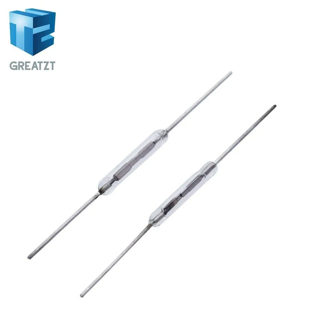 

GREATZT 10pcs N/O Reed switch Magnetic Switch 2 * 14mm Normally Open Magnetic Induction switch For Arduino