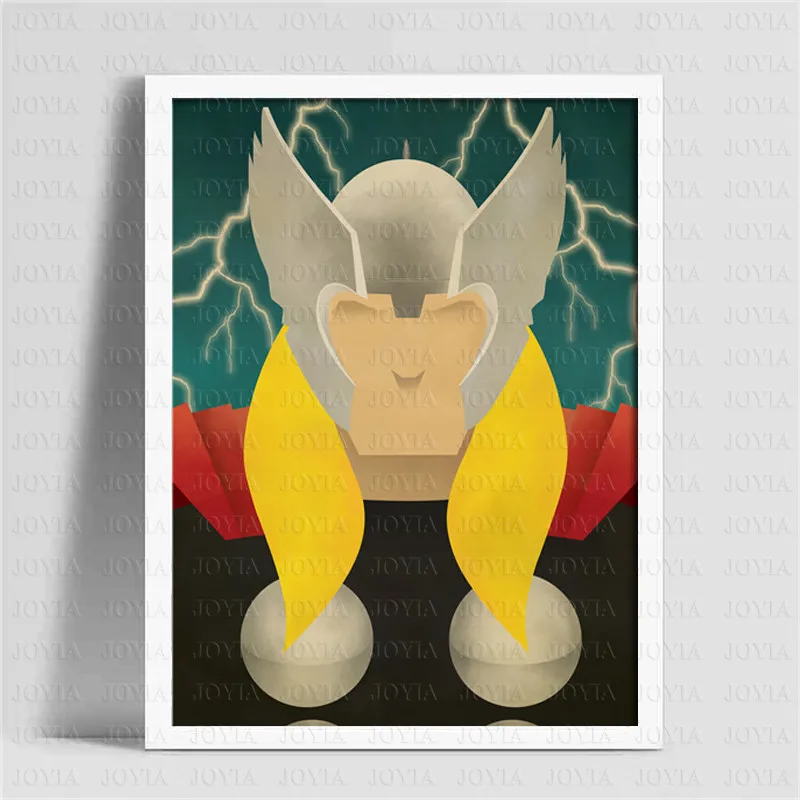 

Vintage Minimalist Thor Prints Comic Superhero Canvas Wall Art Avengers Picture Kids Baby Boy Room Home Decor A3 A4 A2 Poster