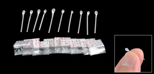 Hot Free Shipping 100 Pcs Clear Plastic Sticks Hypoallergenic Hot Free Shipping 100 Pcs Clear Plastic Sticks Hypoallergenic Studs Earrings