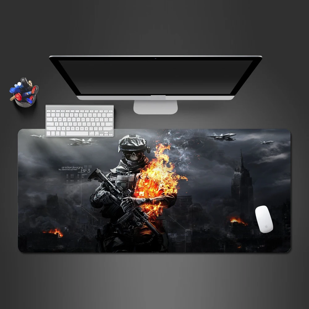 

Personalized Battlefield Game Mouse Pad Lock Edge Large Mousepad PC Notebook Computer Mouse Pad For Professional Game Mouse Mat