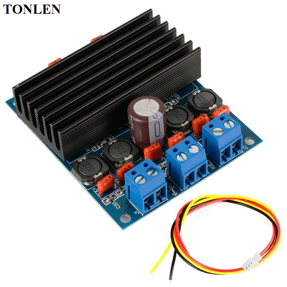 

TONLEN TDA7492 50W*2 Sound Amplifier Board 2.0 High Power Digital Audio Amplifiers Module 100W Stereo Power Amplifier DC 10-26V