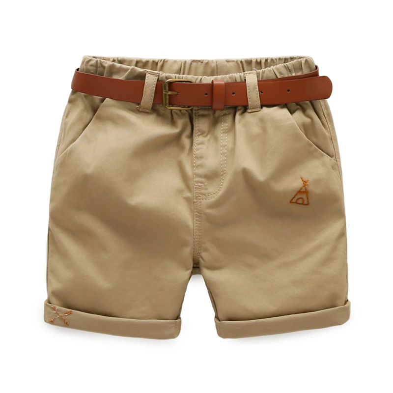 TomoKids детские шорты для мальчиков половинной длины брюки ремень детские летние, повседневные штаны