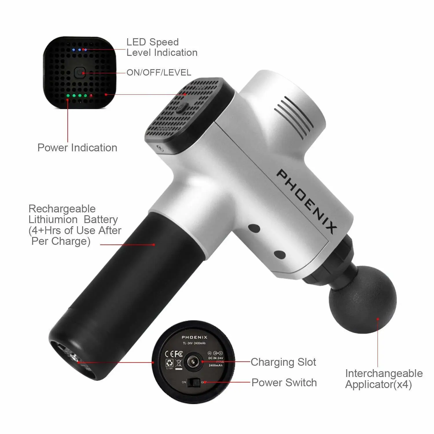 Najtaniej Phoenix A2 osobisty masaż perkusyjny pistolet do masażu mięśni sportowy masażer do głębokich tkanek odzyskiwanie mięśni