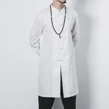 Свободный Длинный рукав мужской Тренч куртка в китайском ретро-стиле пальто мужская хлопковая ткань тонкие мужские s куртки большой размер S-5XL