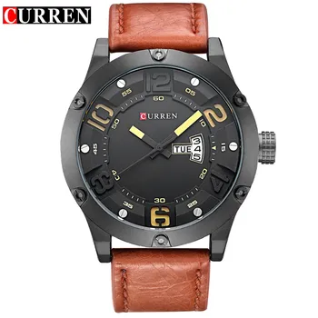 

Curren Brand Men Fashion Casual Watches Men Sport Military Quartz Analog Date Clock Man men Wristwatch leather