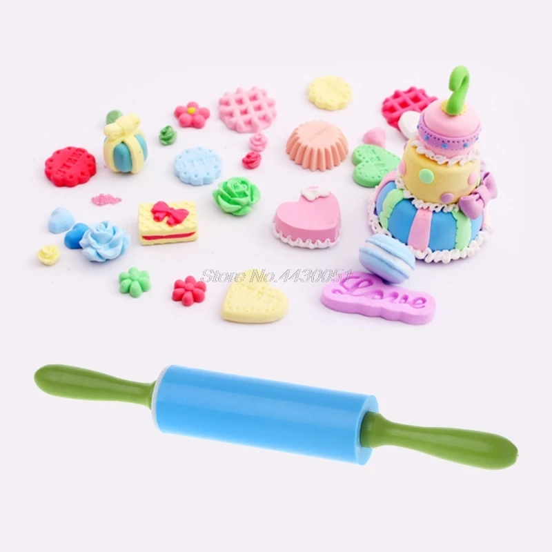 

Mini Plastic Handle Rolling Pin Pizza Fondant Stick Food-grade Roller For Kids
