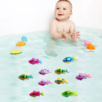 

Funny Swimming Electronic Fish Pet Bath Toys Battery Powered Swim Robotic For Children Kids Bathtub Fishing Tank Decoration Gift