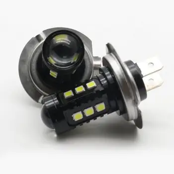 

BEESCLOVER 2pcs H3 21W 6000k 15SMD 3030 LED Driving Fog Head Spot Light Headlight Refit Accessories for General Car z30
