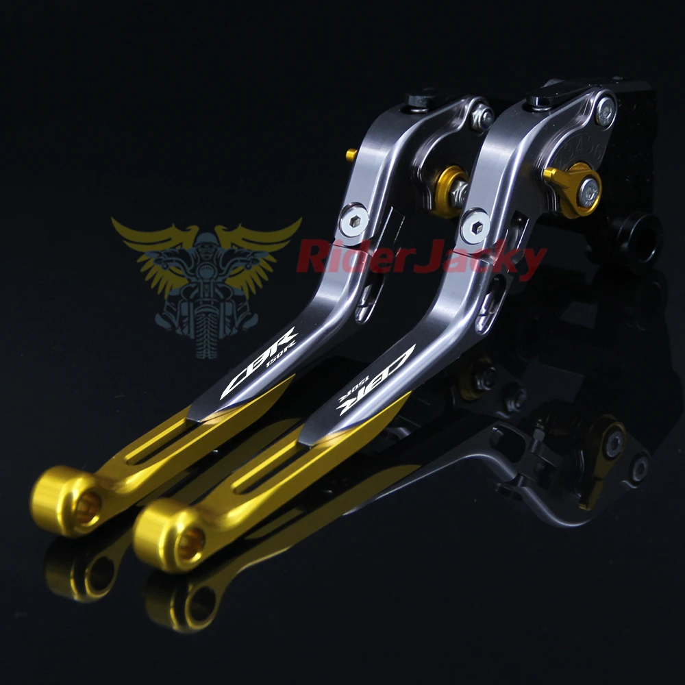 Золото + титан для Honda CBR 150R CBR150R 2004 2012 07 2008 2009 2010 2011 ЧПУ Складные выдвижные рычаги