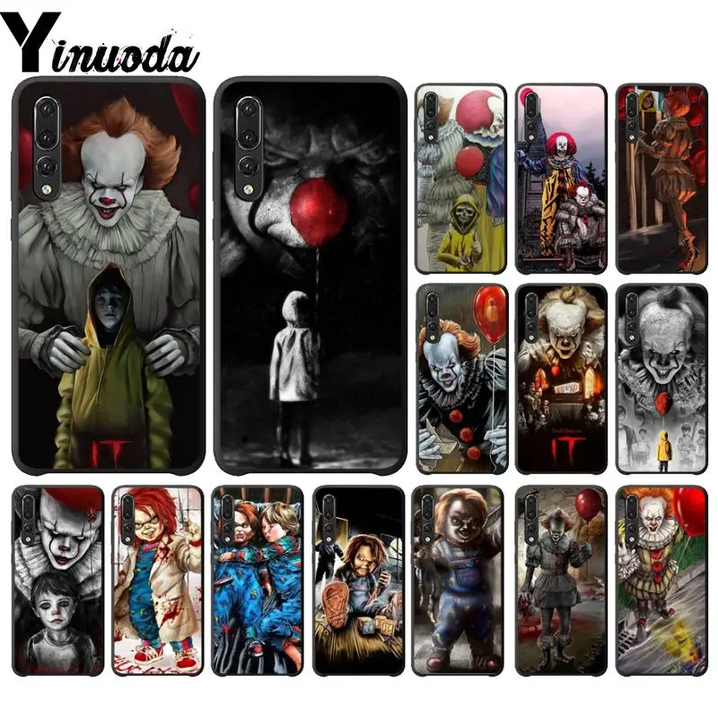 

Yinuoda The Clown Horror IT Soft Silicone TPU Phone Cover for Huawei Mate10 Lite P20 Pro P10 Plus Honor 9 10 Mobile Cover