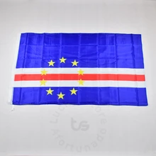 Cabo verde 90*150cm bandeira pendurado bandeira nacional para atender, desfile, festa. pendurado, decoração