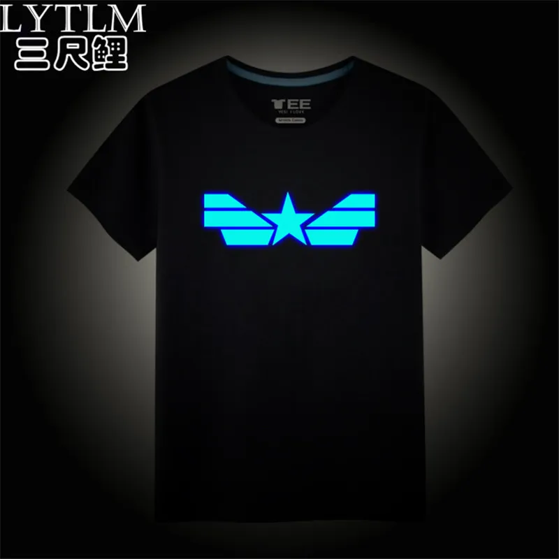 

LYTLM Capitan America Tee Shirt Man Marvel Clothing Mens Tshirts Hip Hop Big Sizes Men T Shirts with Funny Prints Harajuku Tops