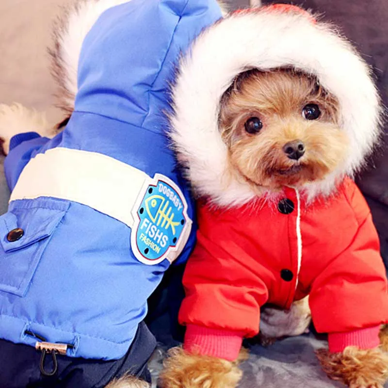 

Warm Pet Dog Coat Jacket Padded Pets Clothing Bulldog Pet Jumpsuit Four Legs Puppy Dogs Costume Thicken Dog Clothes Chihuahua