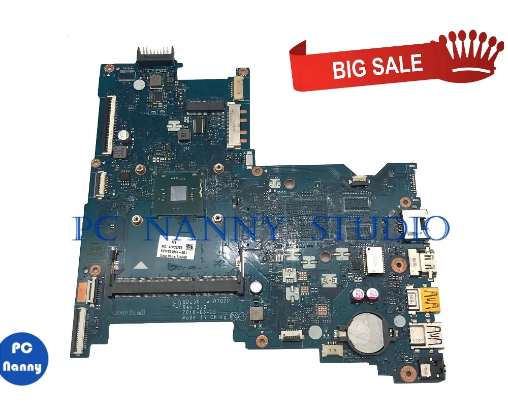 

PANANNY For HP 250 G5 Motherboard 854944-601 854944-001 SR2KN N3060 BDL50 LA-D702P DDR3 Laptop Mainboard tested