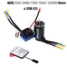 4076 2250KV 2000KV 1700KV 1550KV Sensorless Brushless Motor 120A ESC with LED Programming Card Combo Set for 1/8 RC Car Truck 4076 2250KV 2000KV 1700KV 1550KV Sensorless Brushless Motor 120A ESC with LED Programming Card Combo Set for 1/8 RC Car Truck