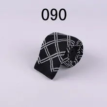 Мужские вязаные галстуки вечерние церемония популярный Вязаный Галстук Черный с белыми пледы