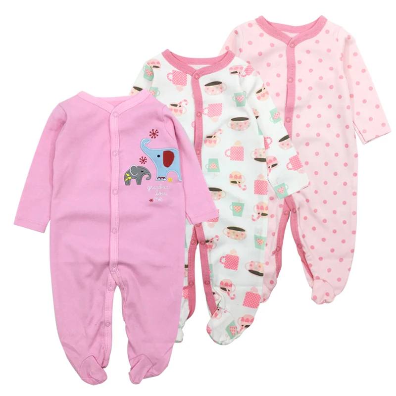 

Baby Boy Girl Footies Pajamas Original Cotton Spring Sleepwear 1piece Pja Mother Nest Animal Christmas Coverall baby'sets
