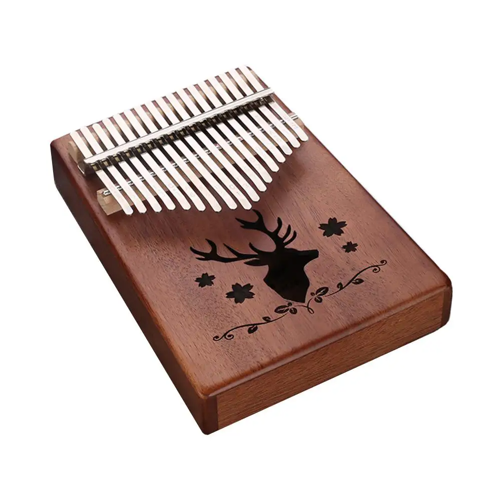 

17 Keys Kalimba Finger Thumb Piano Single Mahogany Solid Wood Mbira Keyboard Instrument with full Tool For Music Lovers Gift